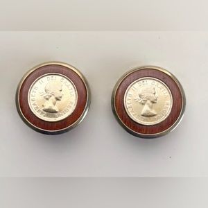 Vintage Elizabeth II Gratia Regina Earrings